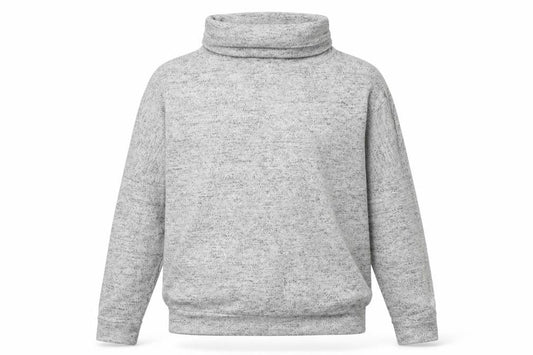 H&M Girls Grey Roll Neck Viscose Pullover Jumper Size 11-12 Years Pullover