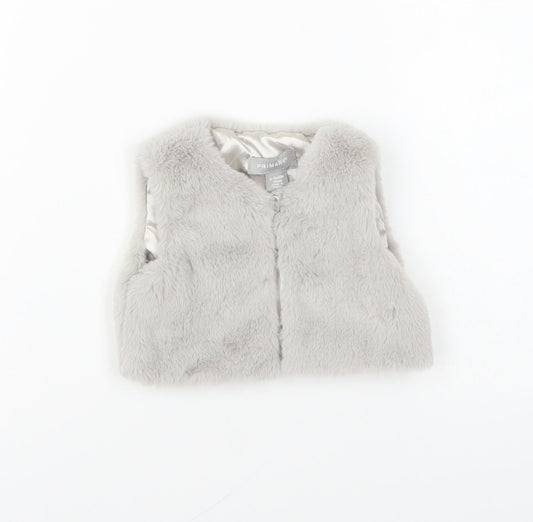 Primark Girls Grey Gilet Jacket Size 6-9 Months Button