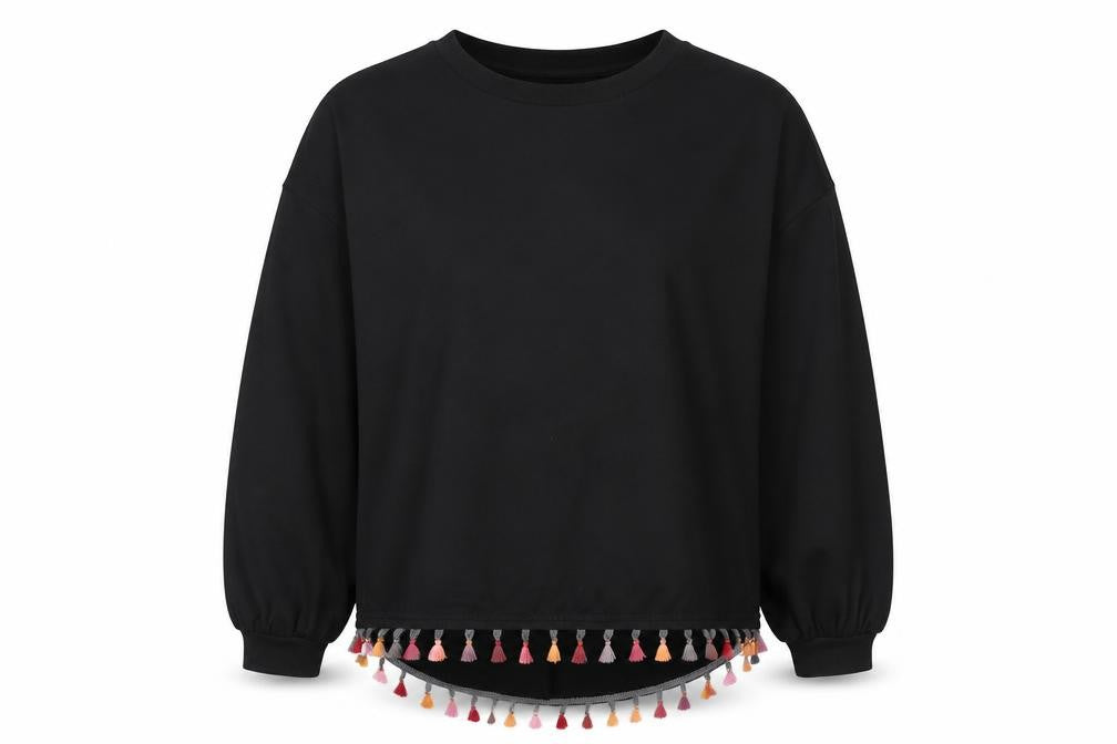 SheIn Womens Black Polyester Pullover Sweatshirt Size M Pullover