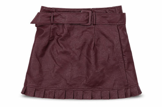 Boohoo Womens Purple Polyurethane Mini Skirt Size 12 Zip