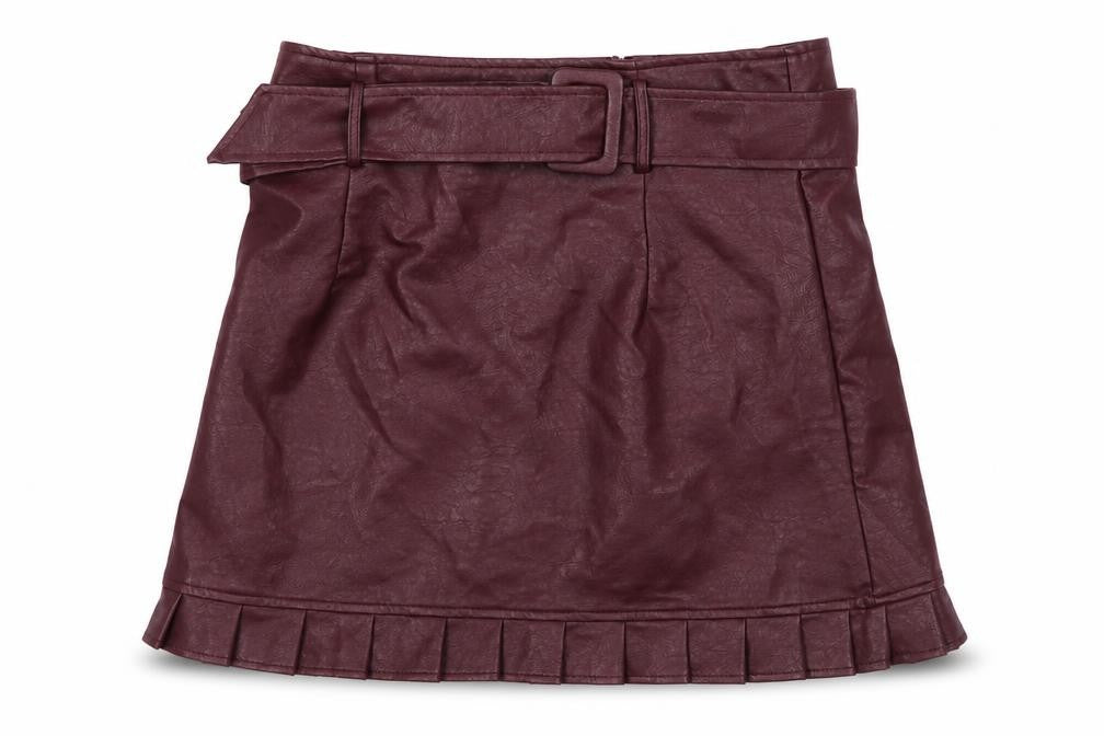 Boohoo Womens Purple Polyurethane Mini Skirt Size 12 Zip