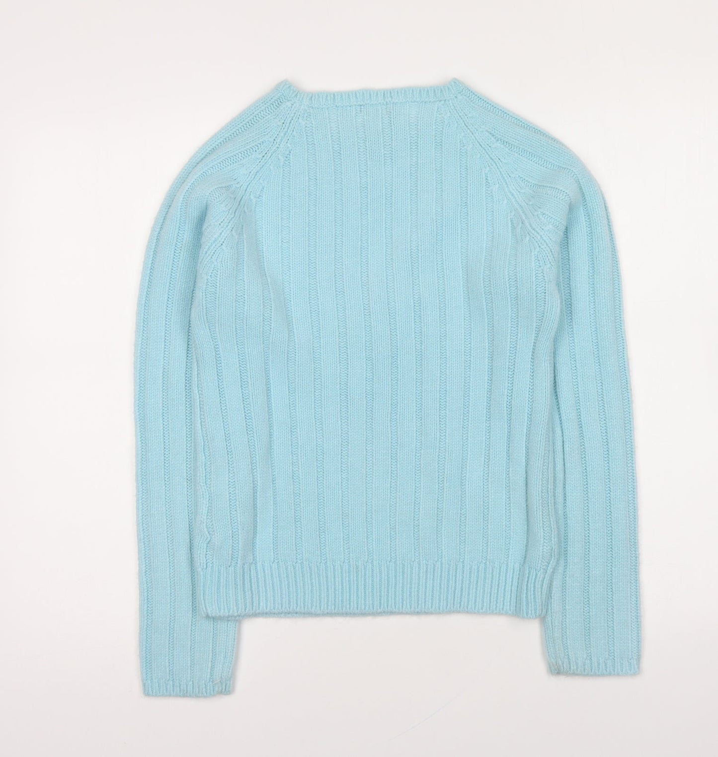 Izi Womens Blue Round Neck Acrylic Pullover Jumper Size S
