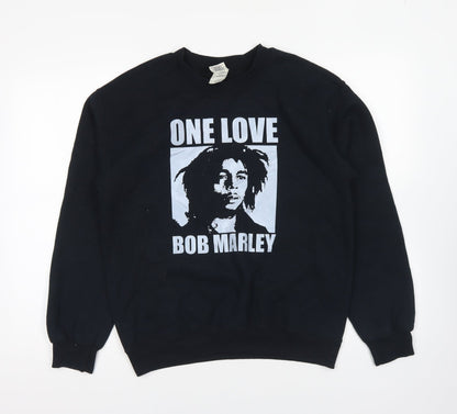 Preloved Gildan Womens Black Cotton Pullover Sweatshirt Size S Pullover - Bob Marley - Front