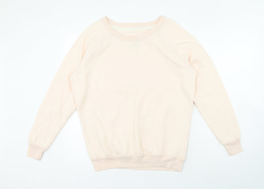 New Look Womens Pink Polyester Pullover Sweatshirt Size 12