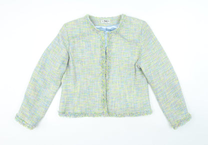 Preloved C.M.D Womens Multicoloured Check Acrylic Suit Jacket Size 18 - Front