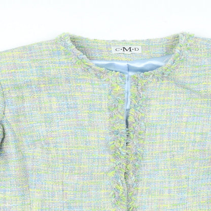 Preloved C.M.D Womens Multicoloured Check Acrylic Suit Jacket Size 18 - Detail