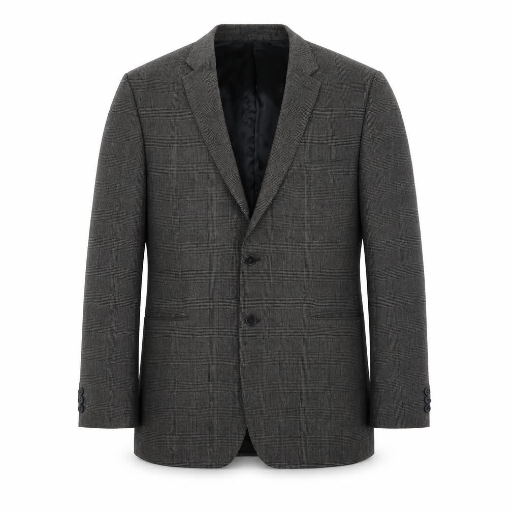 Karl Jackson Mens Brown Check Polyester Jacket Suit Jacket Size 46