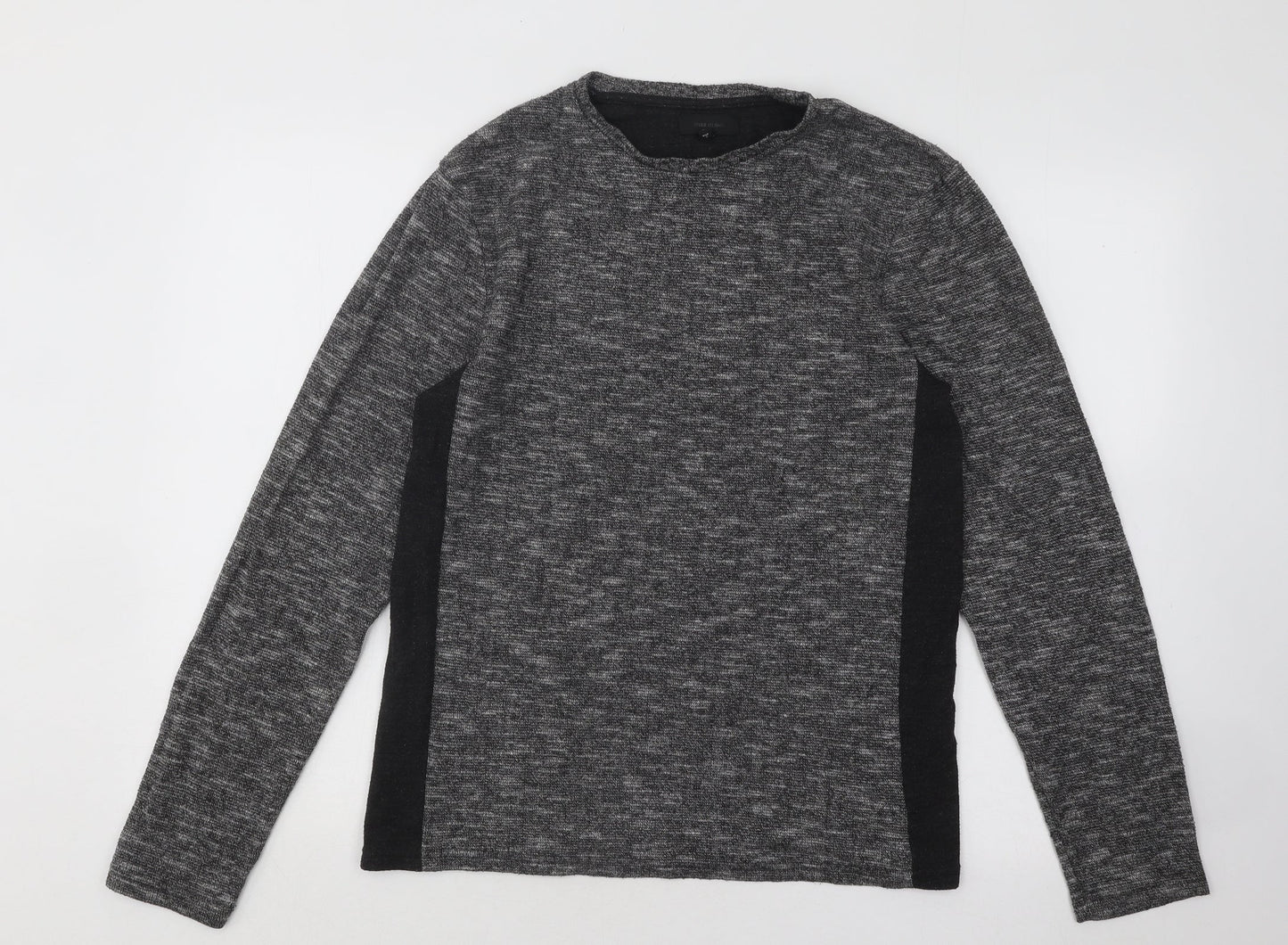 River Island Womens Grey Round Neck Acrylic Pullover Jumper Size S