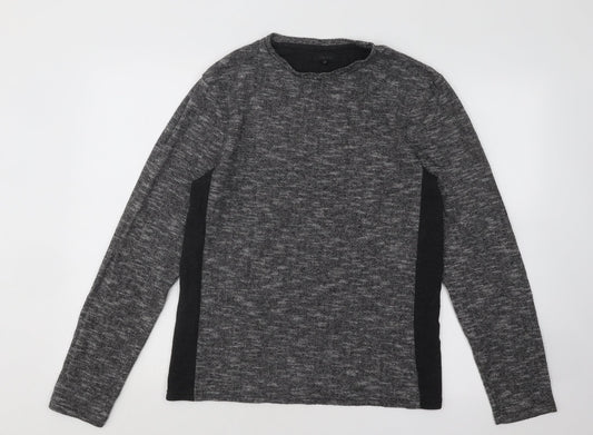 River Island Womens Grey Round Neck Acrylic Pullover Jumper Size S