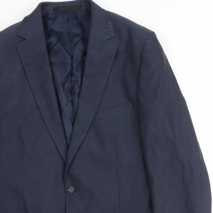 Marks & Spencer Mens Blue Polyester Jacket Suit Jacket Size M