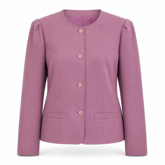 Dereta Womens Pink Polyester Jacket Blazer Size 16