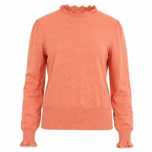 Oasis Womens Orange Mock Neck Viscose Pullover Jumper Size S