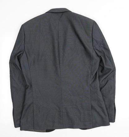 Preloved NEXT Mens Grey Polyester Blazer - Back