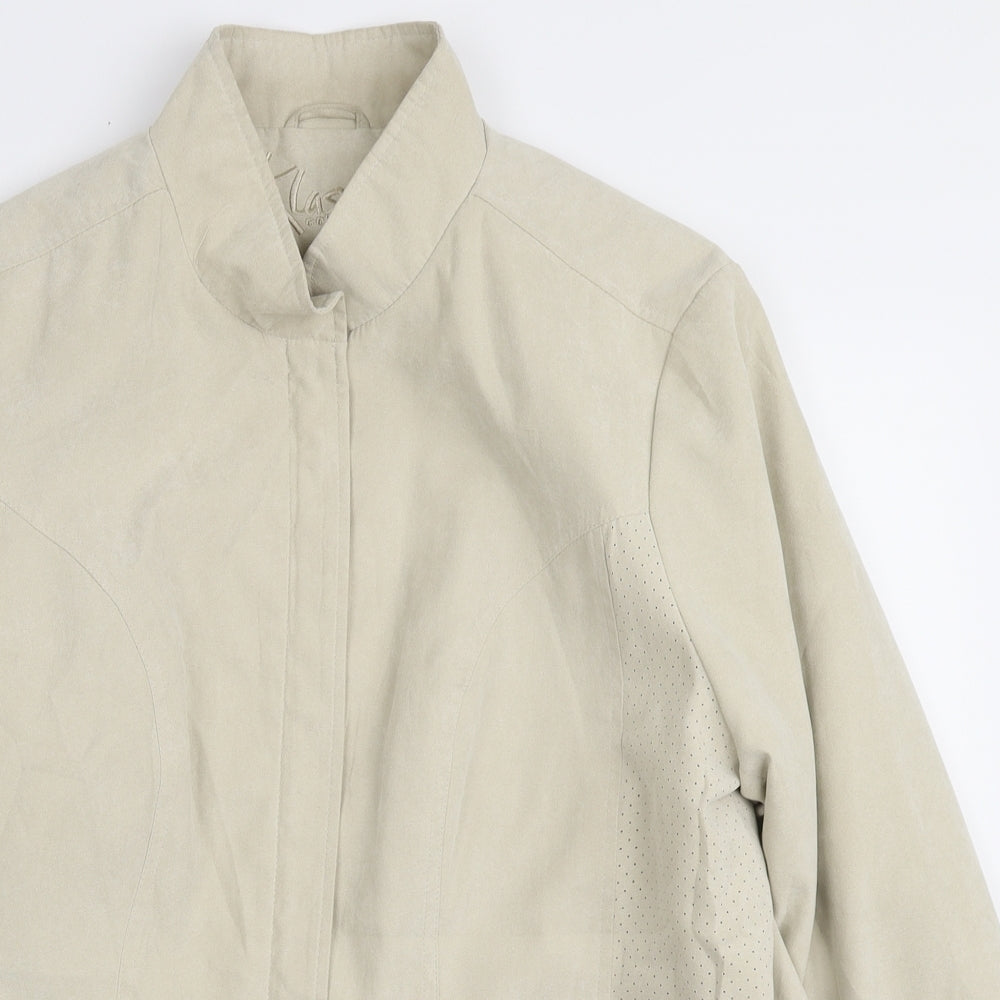Klass Womens Ivory Jacket Size L Zip