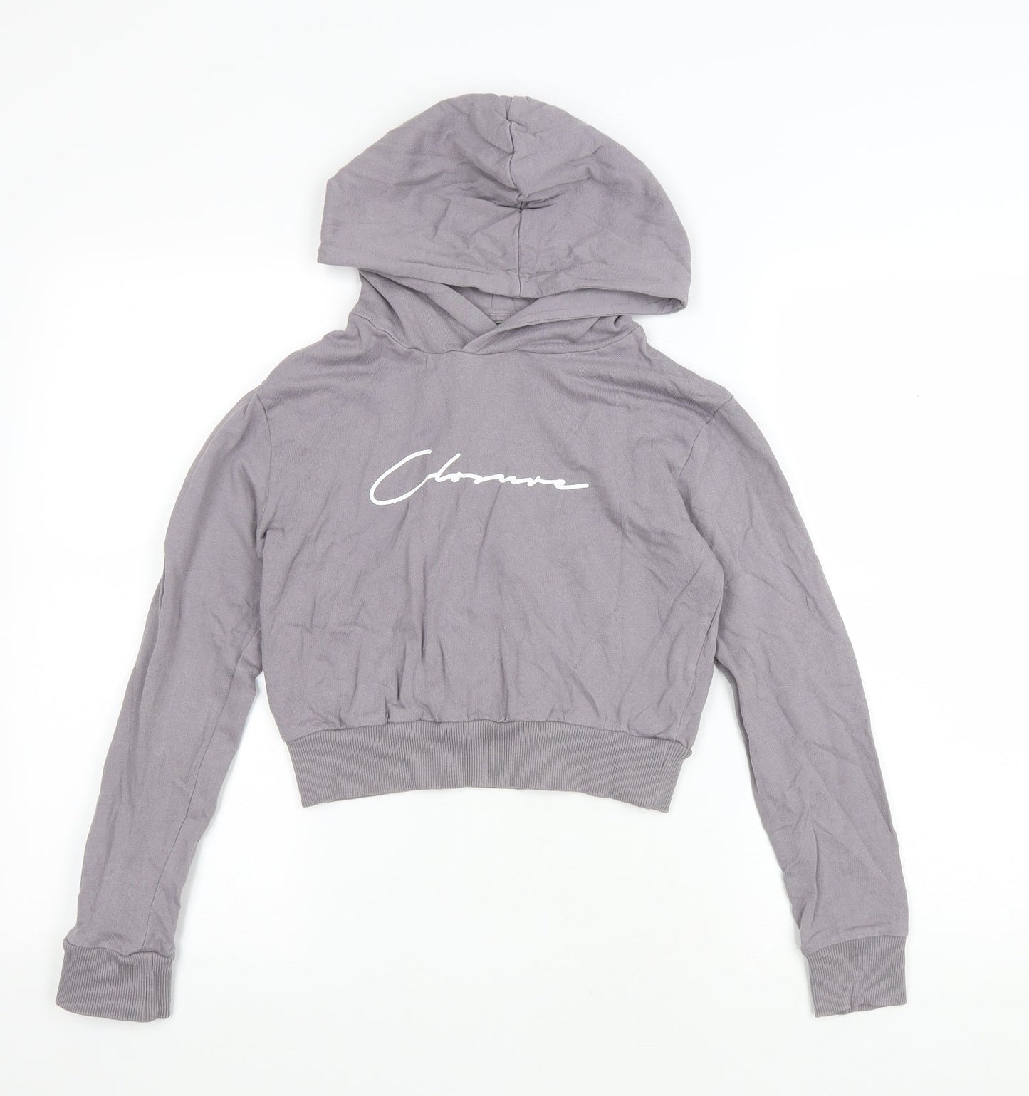 Closure Womens Grey Cotton Pullover Hoodie Size 6 Pullover