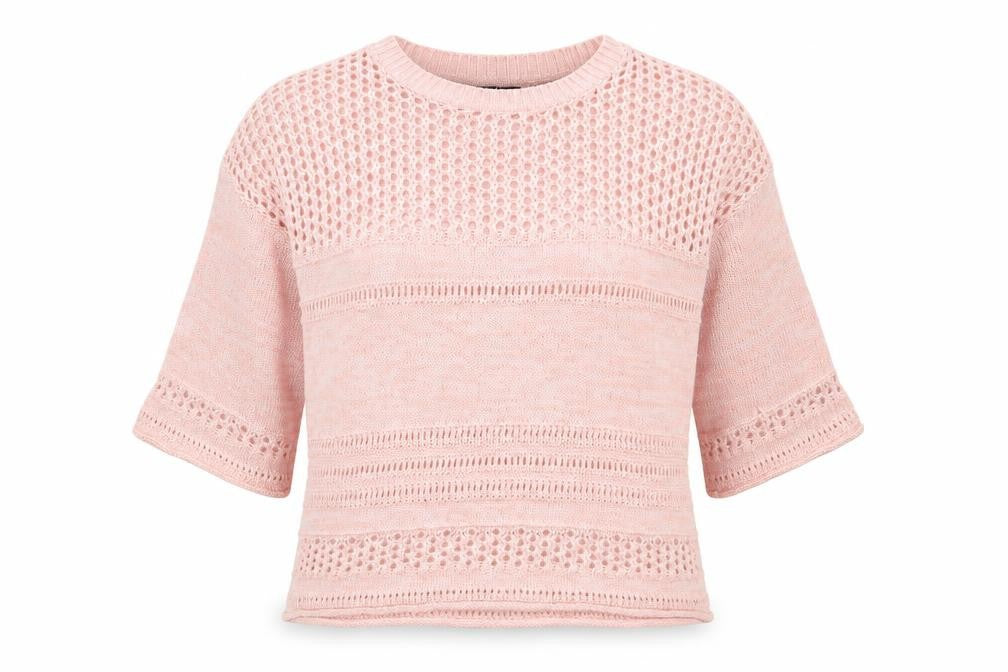 Atmosphere Womens Pink Boat Neck Cotton Pullover Jumper Size M