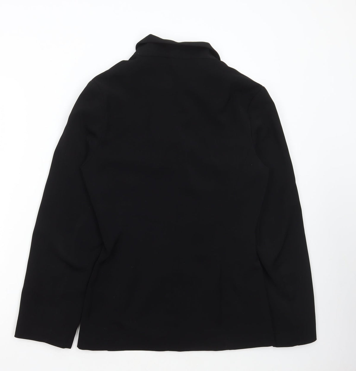 AMARANTO Womens Black Jacket Blazer Size 10 Button