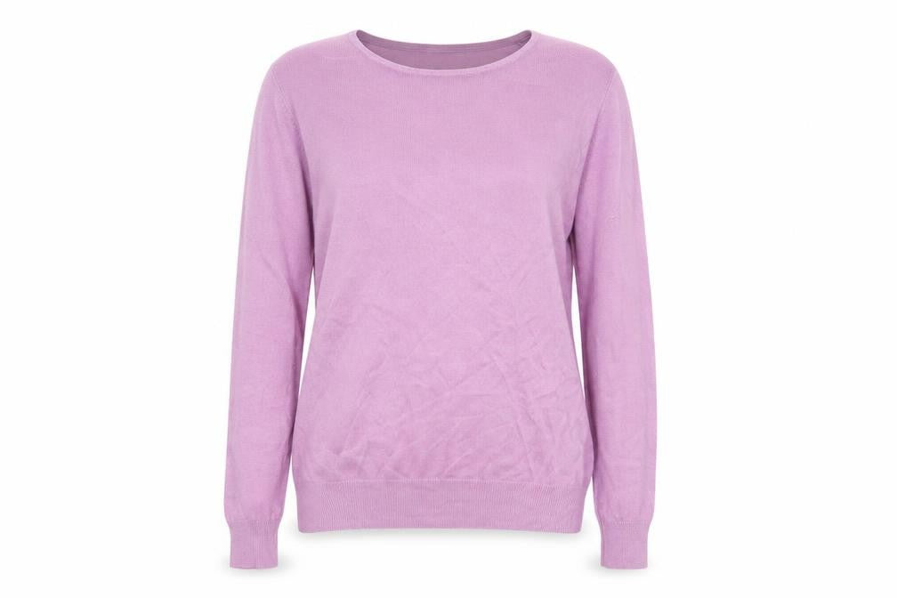 Marks & Spencer Womens Purple Round Neck Acrylic Pullover Jumper Size 8