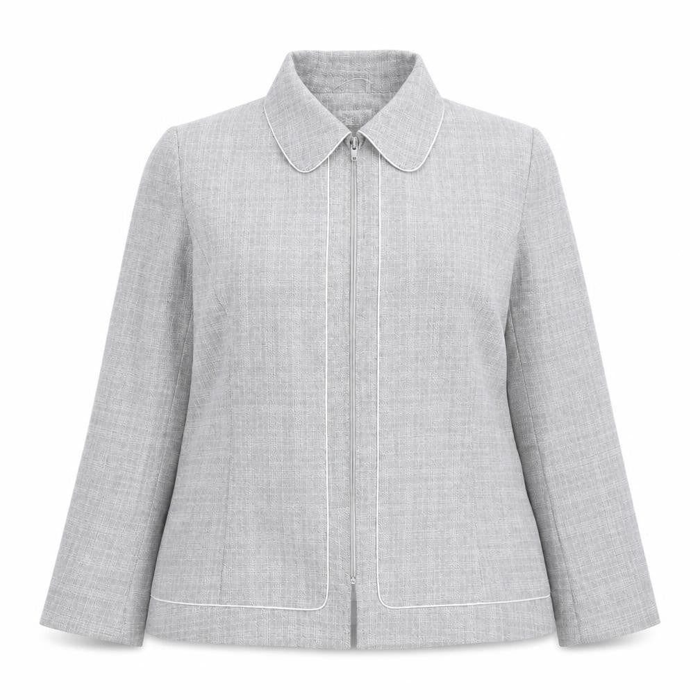 Bonmarché Womens Grey Jacket Size 14 Zip