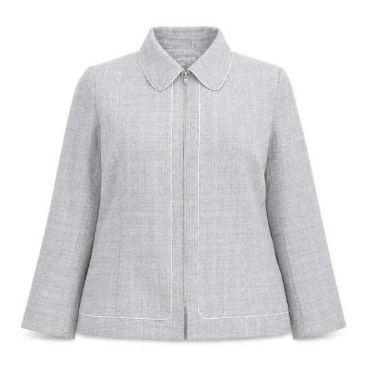 Bonmarché Womens Grey Jacket Size 14 Zip