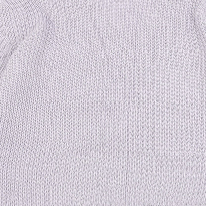 Peacocks Womens Purple V-Neck Polyester Pullover Jumper Size S