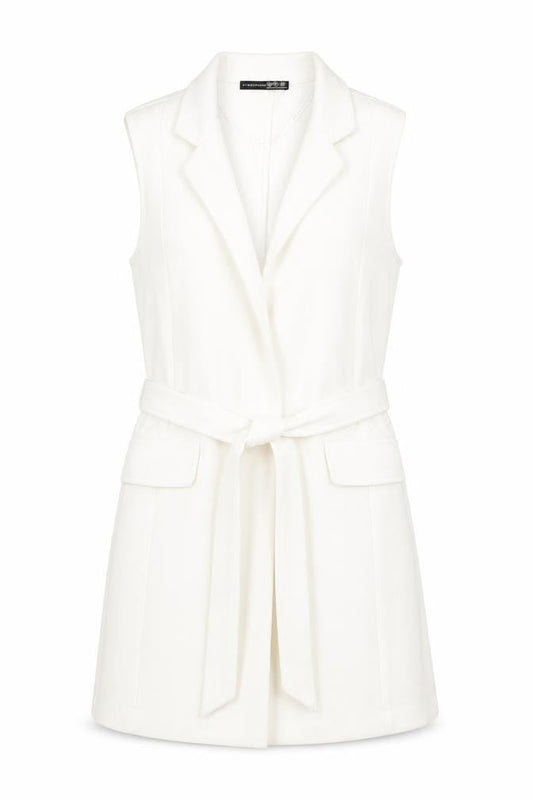 Atmosphere Womens White Jacket Size 10 Tie