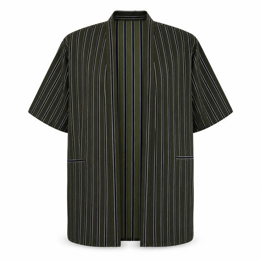 Atmosphere Womens Green Striped Kimono Jacket Size 16 - Short Sleeve