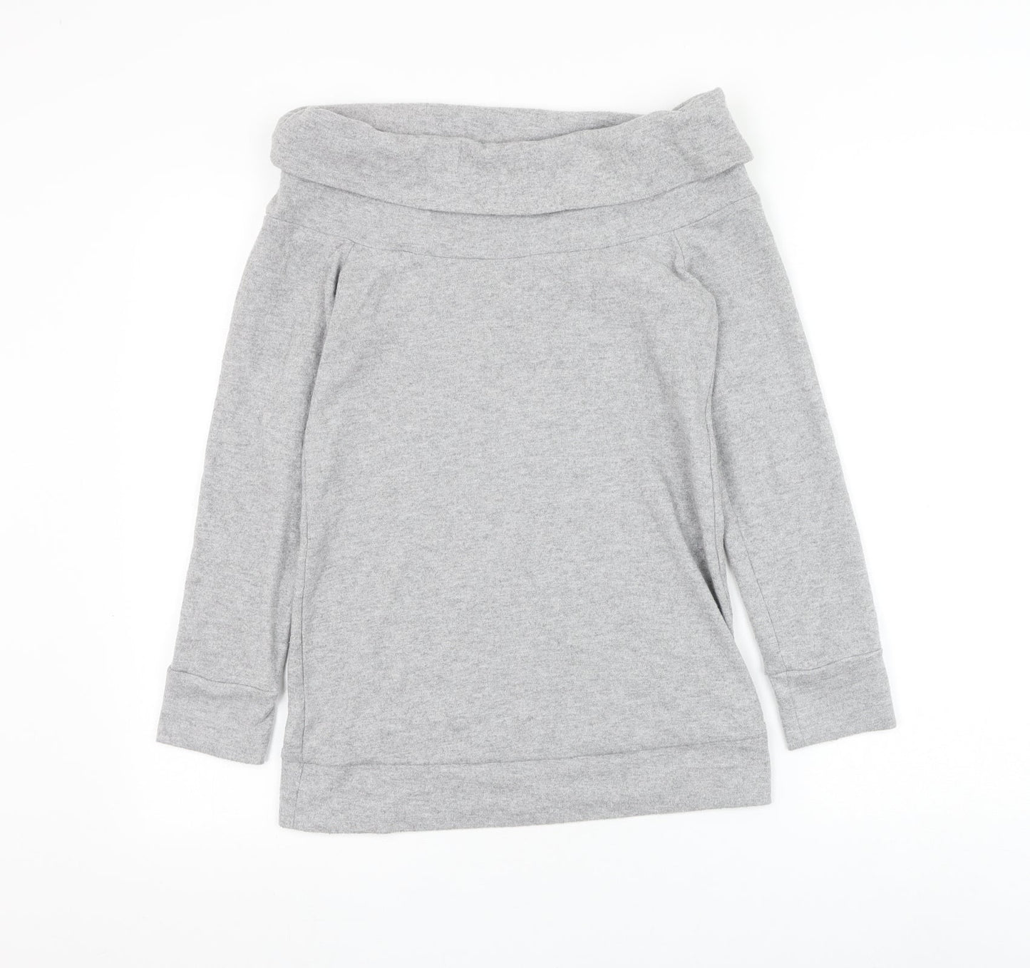 Select Womens Grey Boat Neck Polyester Pullover Jumper Size 10