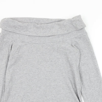 Select Womens Grey Boat Neck Polyester Pullover Jumper Size 10