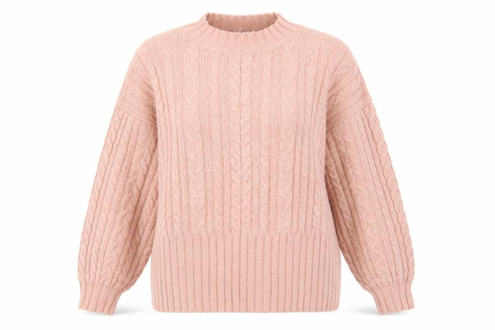 NEXT Womens Pink Mock Neck Acrylic Pullover Jumper Size M