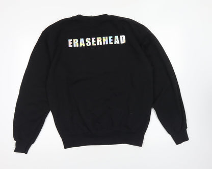 Preloved Fruit of the Loom Womens Black Cotton Pullover Sweatshirt Size M Pullover - Eraserhead - Back
