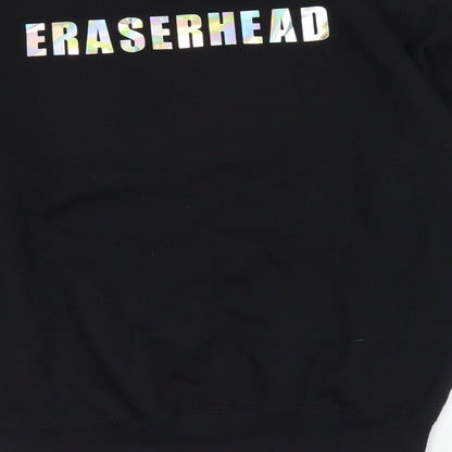Preloved Fruit of the Loom Womens Black Cotton Pullover Sweatshirt Size M Pullover - Eraserhead - Label