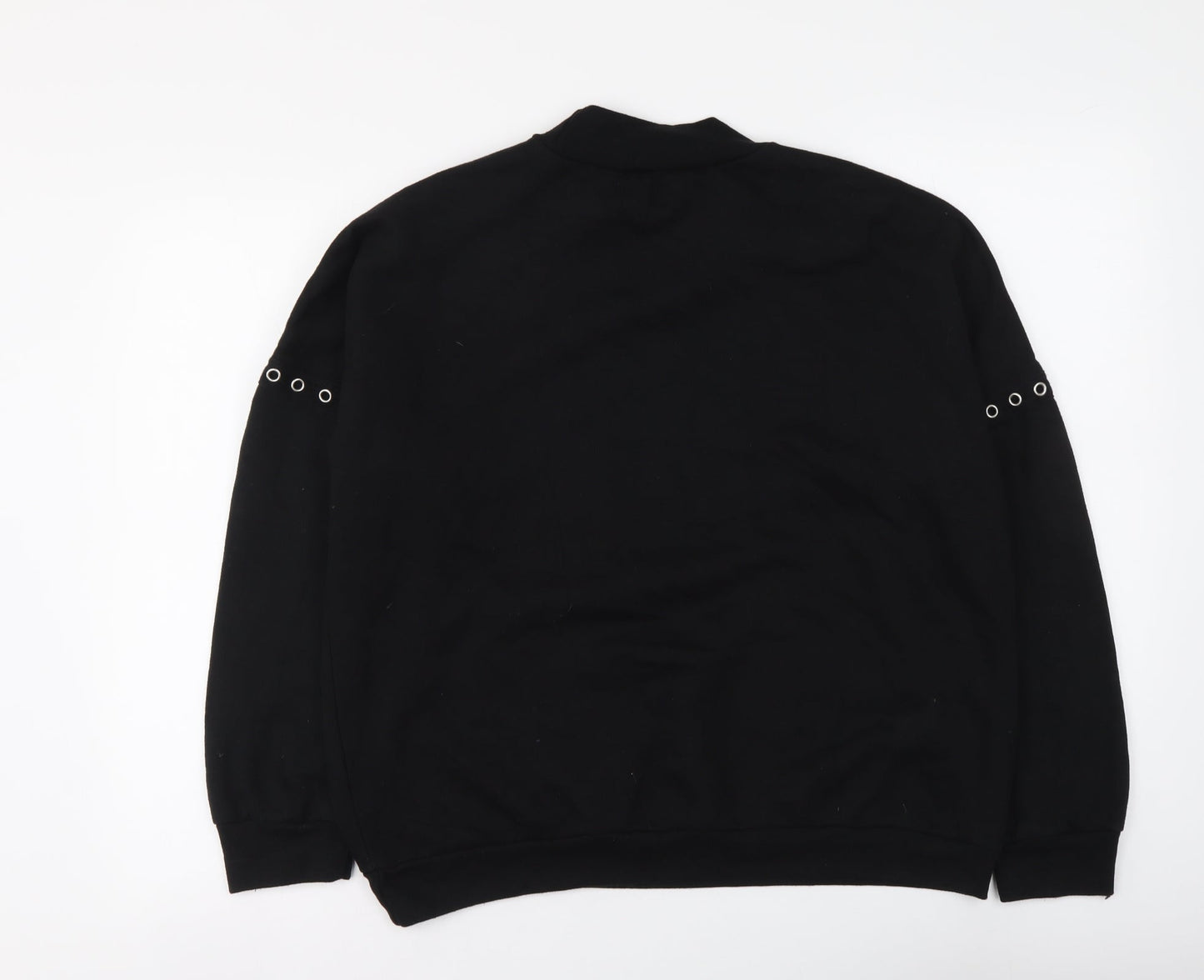 PEP&CO. Womens Black Polyester Pullover Sweatshirt Size 14 Pullover