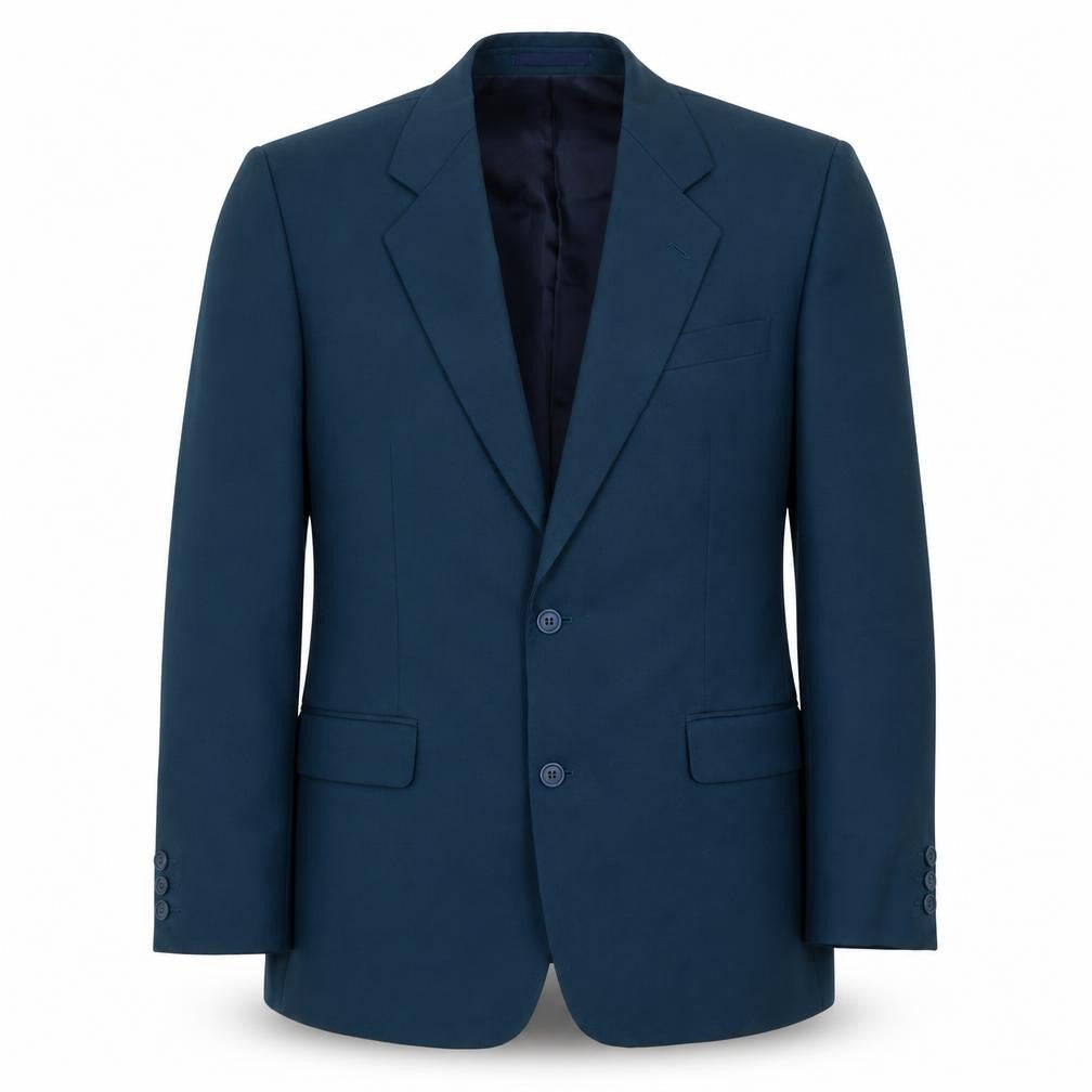 Essential Mens Blue Polyester Jacket Suit Jacket Size L