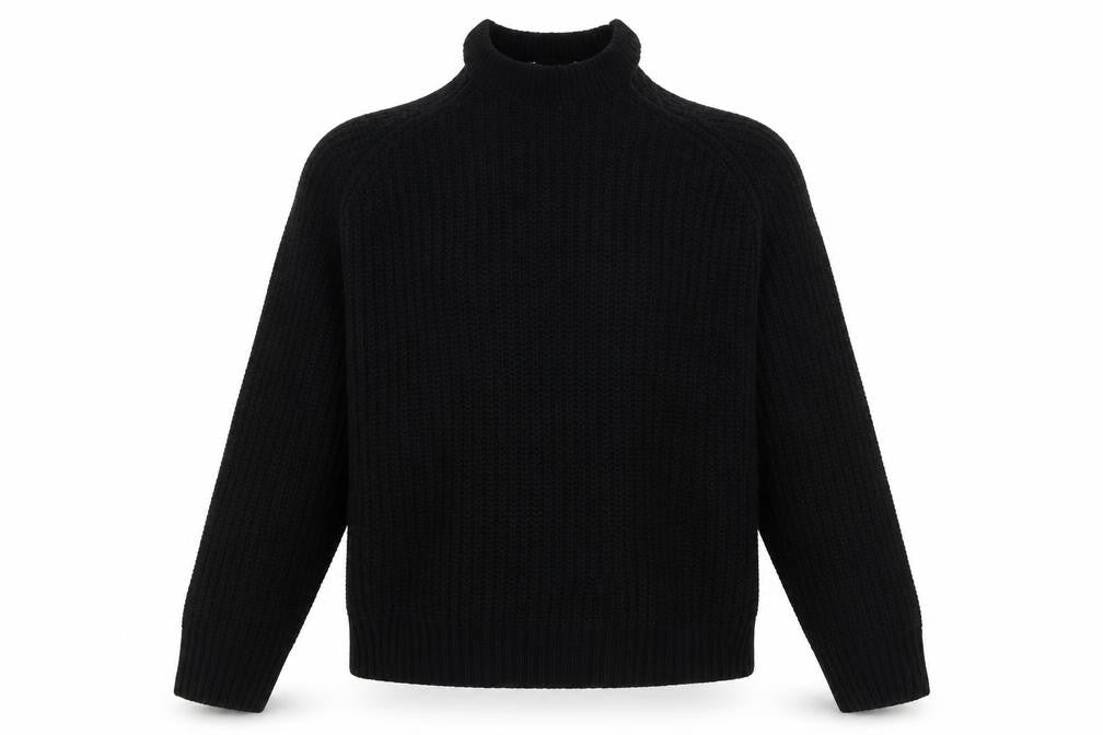 PEP&CO Womens Black Crew Neck Acrylic Pullover Jumper Size M - Cut Out Sholouder