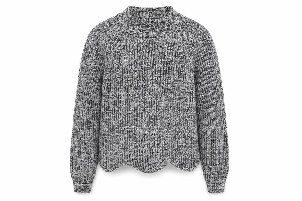 Candy Couture Girls Grey Mock Neck Geometric Cotton Pullover Jumper Size 11 Years Pullover