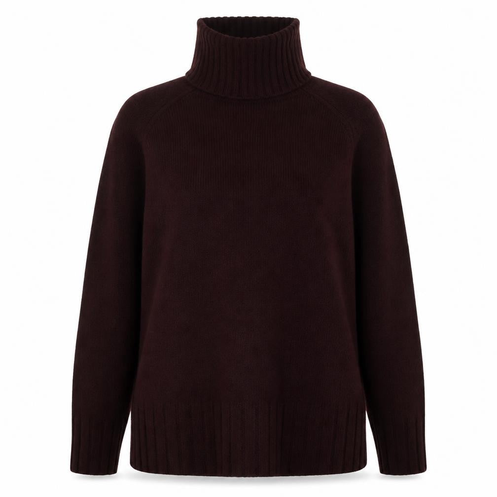 Sfera Womens Purple Roll Neck Acrylic Pullover Jumper Size M
