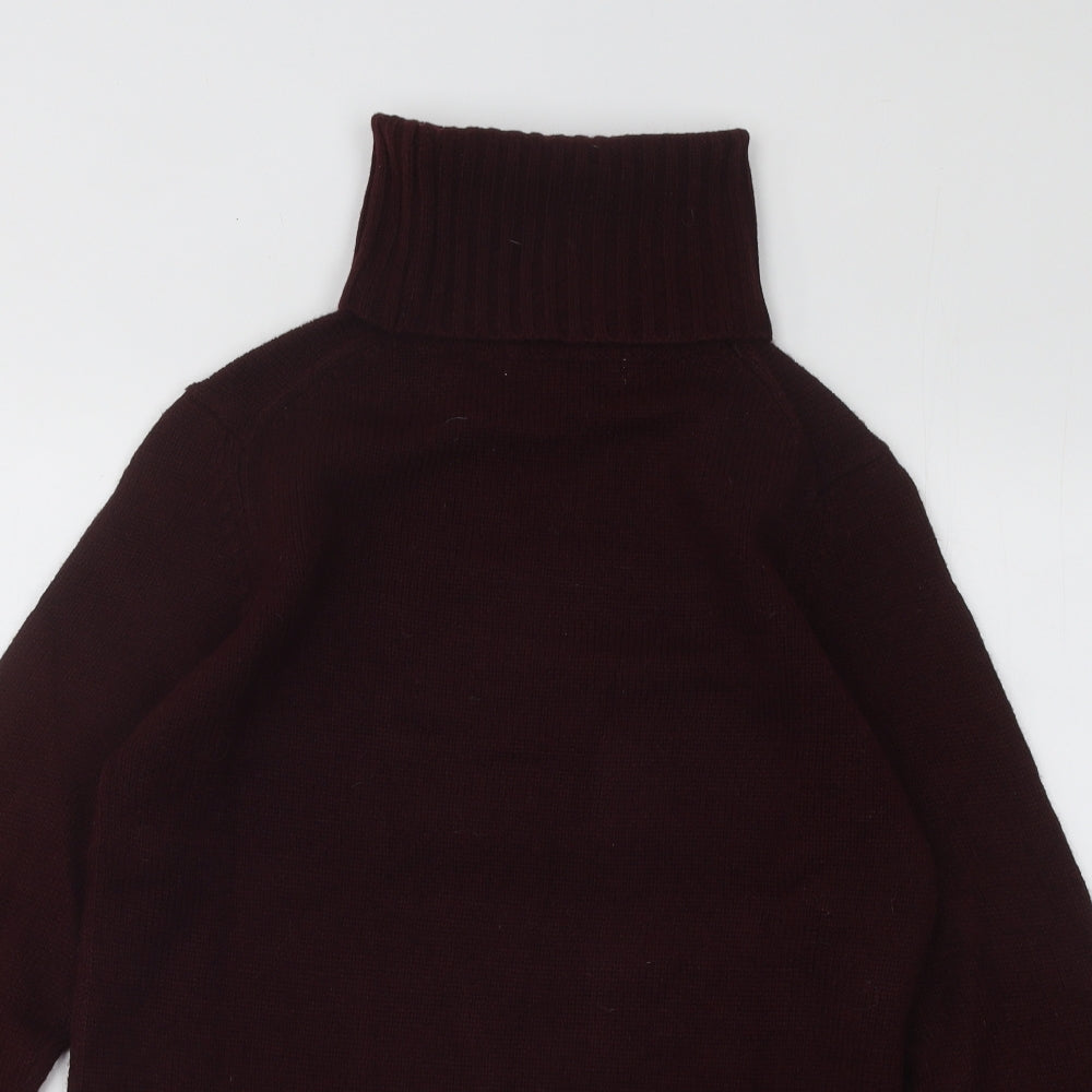Sfera Womens Purple Roll Neck Acrylic Pullover Jumper Size M