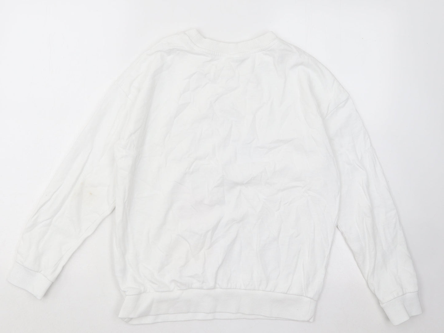 George Womens White Cotton Pullover Sweatshirt Size 8 Pullover - Mickey Mouse