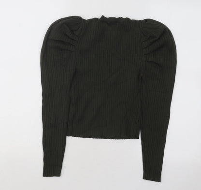 Sweewë Womens Grey Round Neck Viscose Pullover Jumper Size S