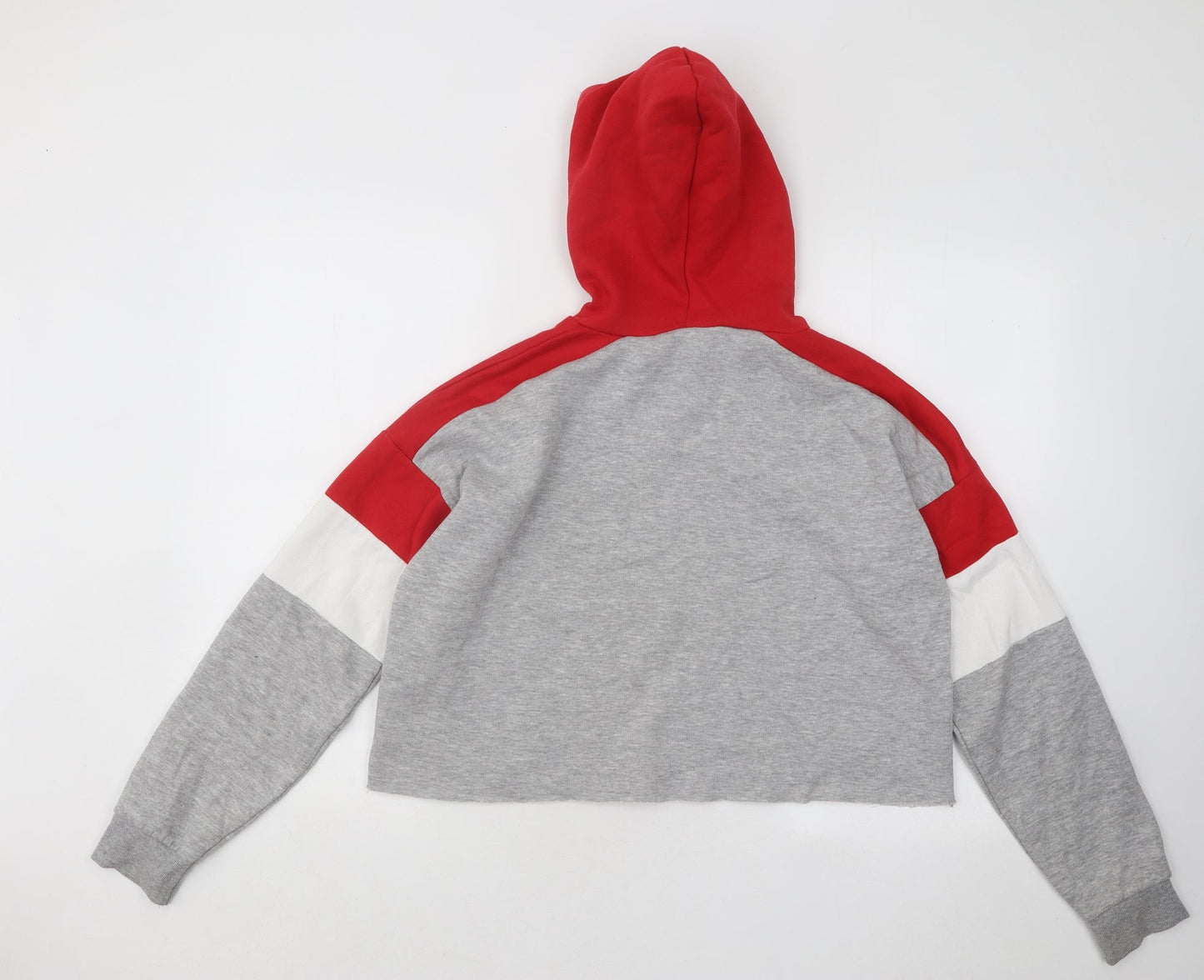 New Look Girls Multicoloured Colourblock Cotton Pullover Hoodie Size 14-15 Years Pullover