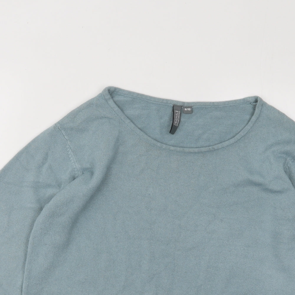 Originals Womens Blue Round Neck Acrylic Pullover Jumper Size 10
