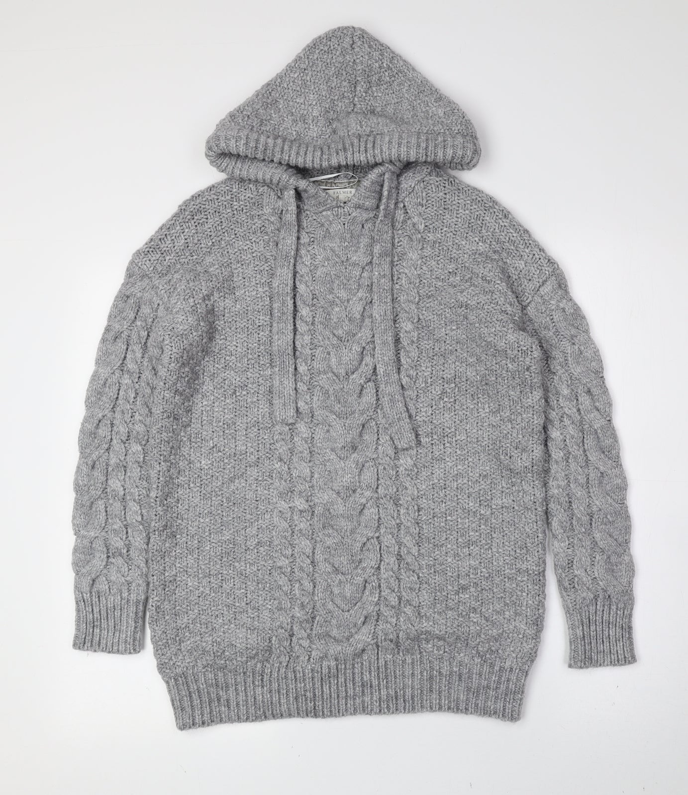 Heritage Mens Grey Crew Neck Acrylic Pullover Jumper Size S