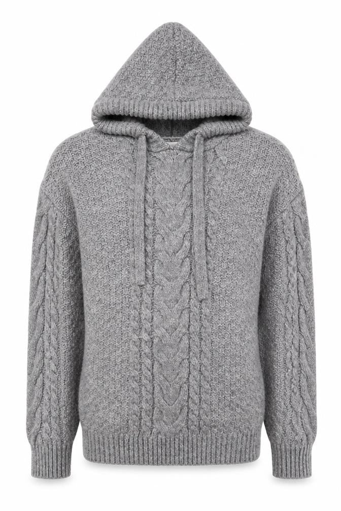 Heritage Mens Grey Crew Neck Acrylic Pullover Jumper Size S