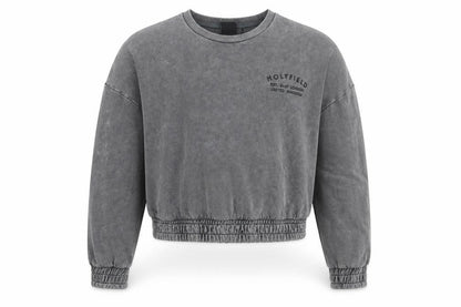 Holyfield Girls Grey Cotton Pullover Sweatshirt Size 8-9 Years Pullover