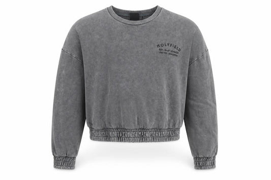 Holyfield Girls Grey Cotton Pullover Sweatshirt Size 8-9 Years Pullover