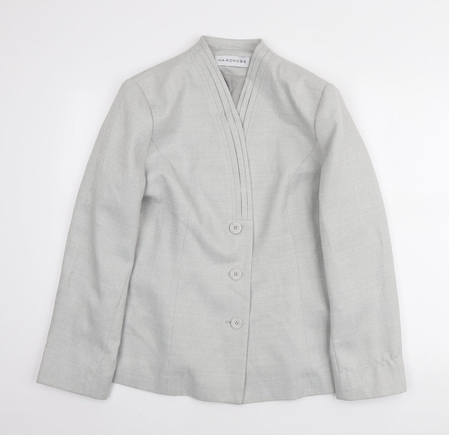 Wardrobe Womens Grey Polyester Jacket Blazer Size 16