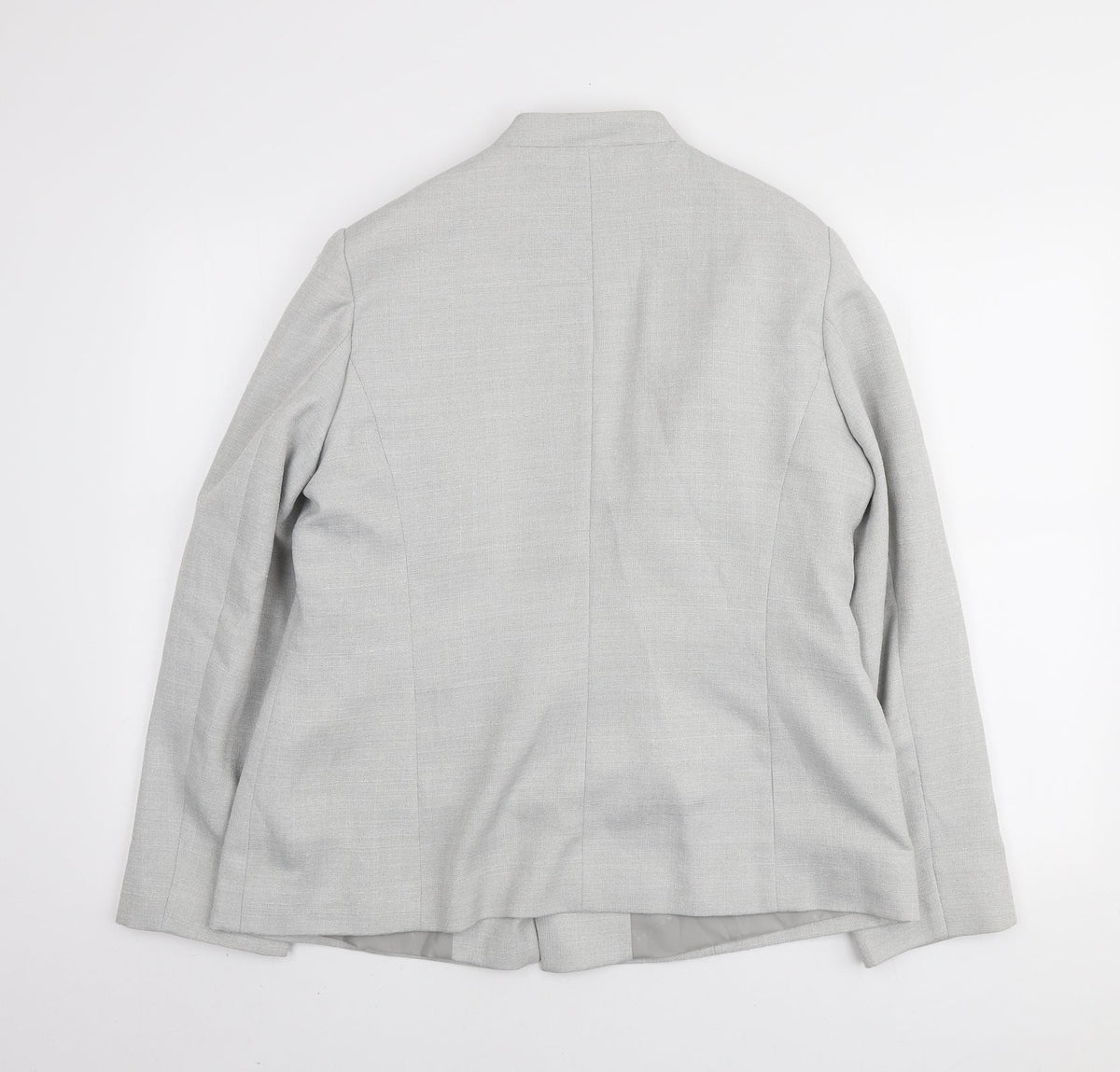 Wardrobe Womens Grey Polyester Jacket Blazer Size 16