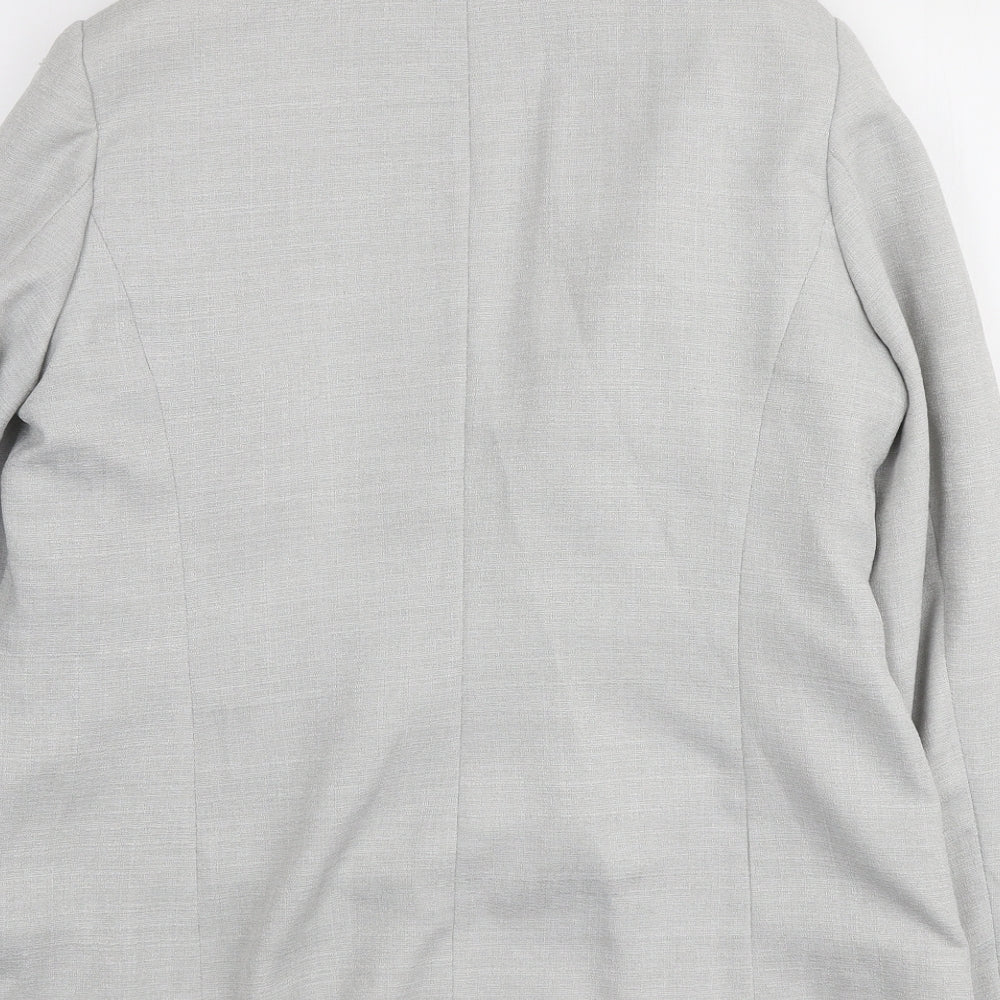 Wardrobe Womens Grey Polyester Jacket Blazer Size 16