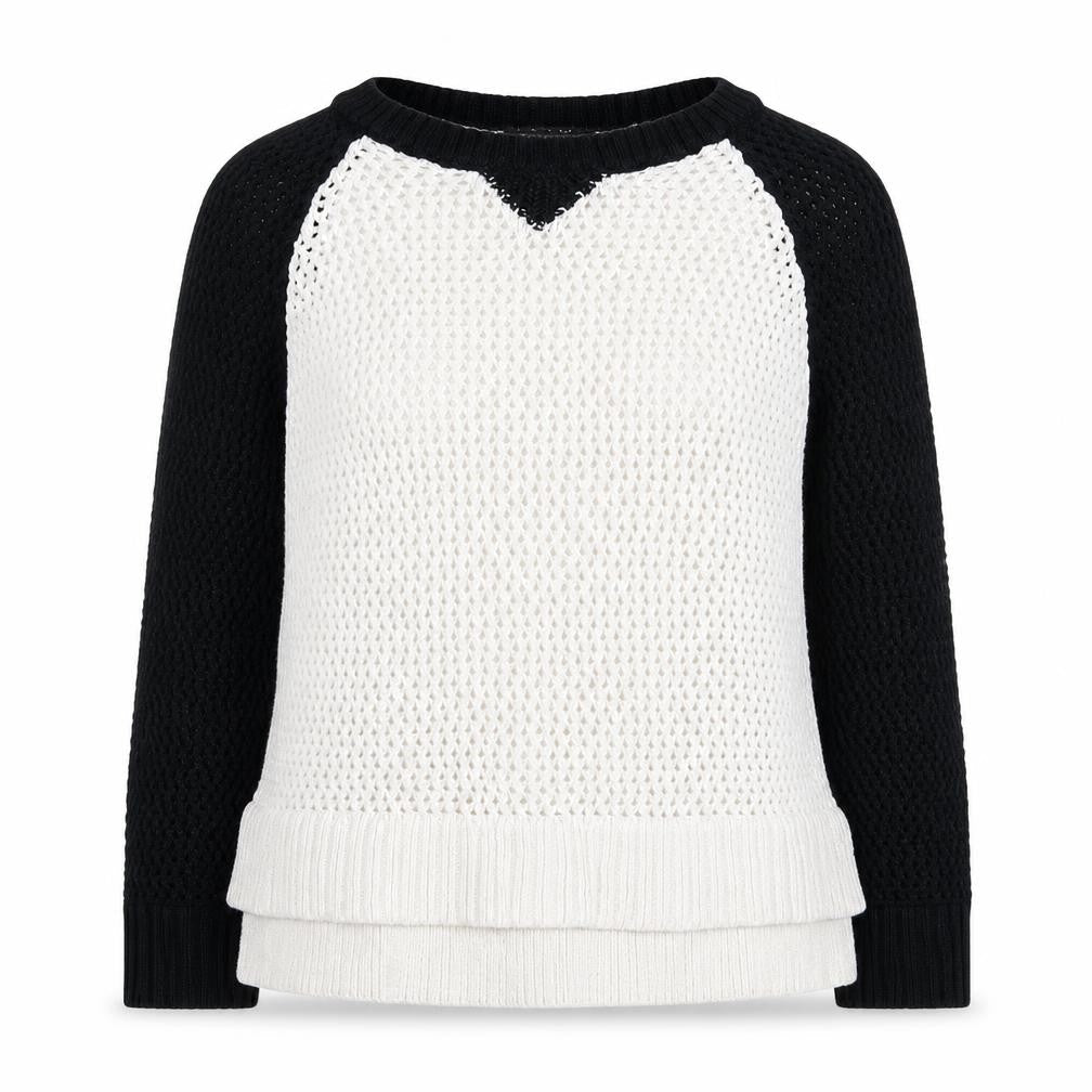 Topshop Womens White Round Neck Cotton Pullover Jumper Size 8